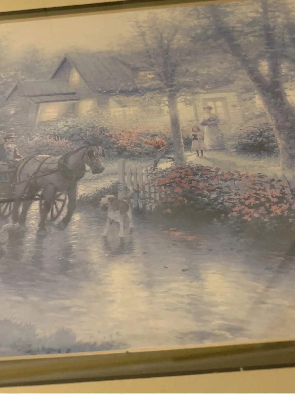 Thomas Kinkade serene blue